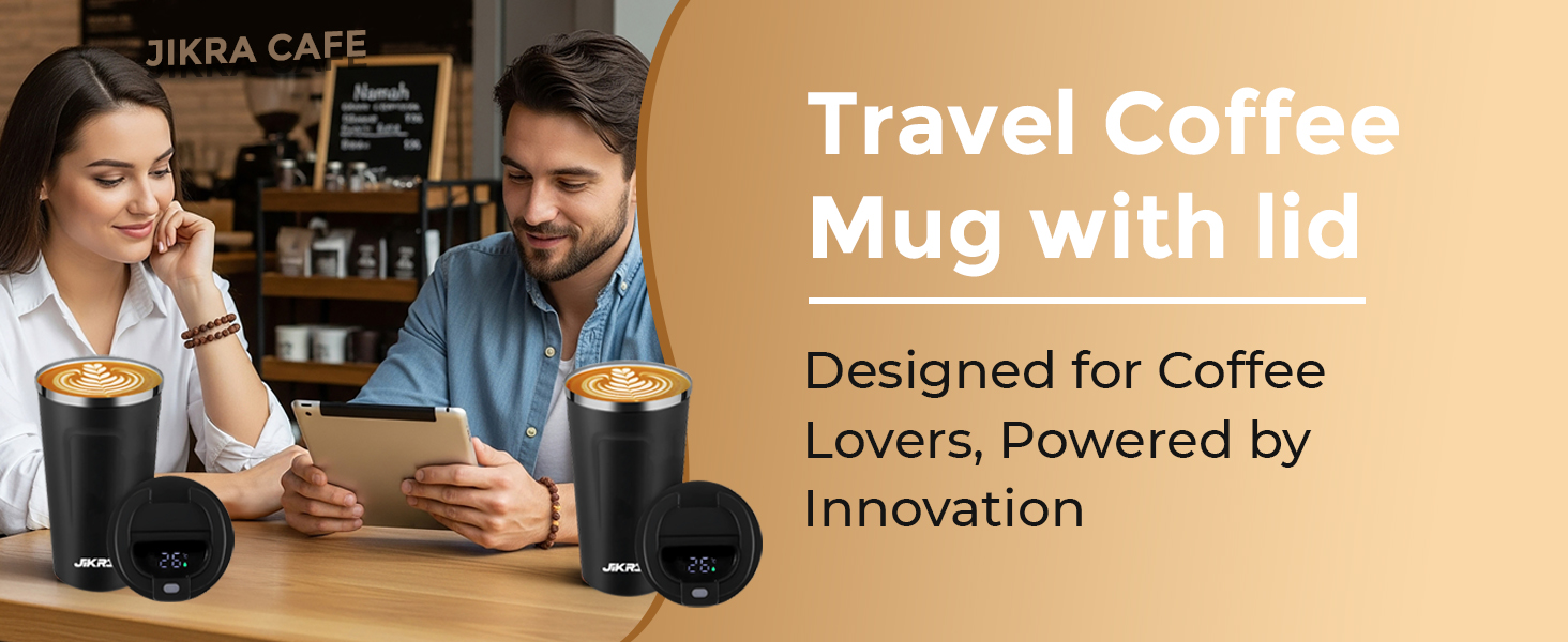 Insulated Coffee Travel Mug 380ml - Stainless Steel Vacuum Tumbler with Spill Proof Lid, Double Wall, Hot & Cold - Premium Quality