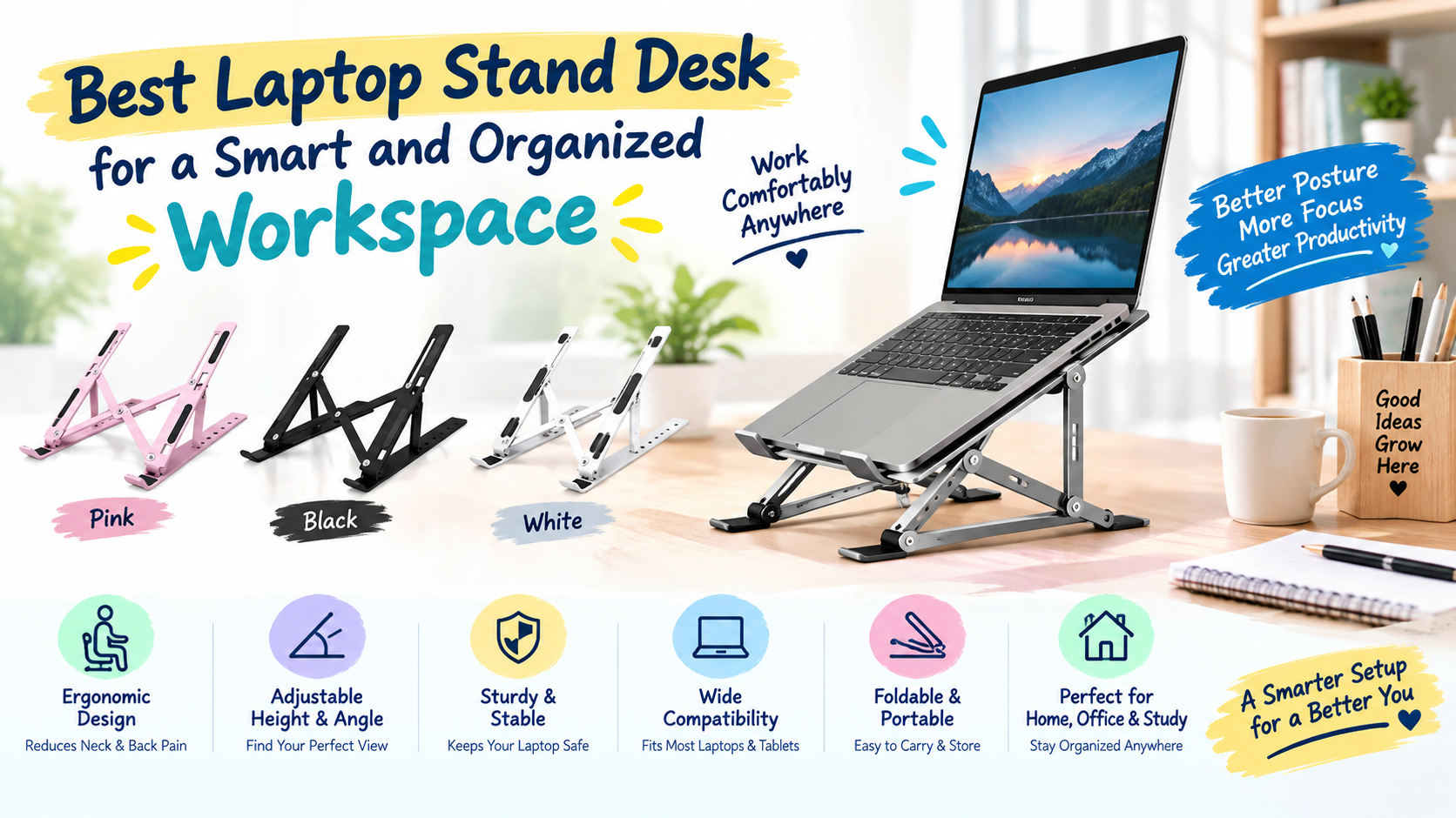 Best Laptop Stand Desk for a Smart and Organized Workspace