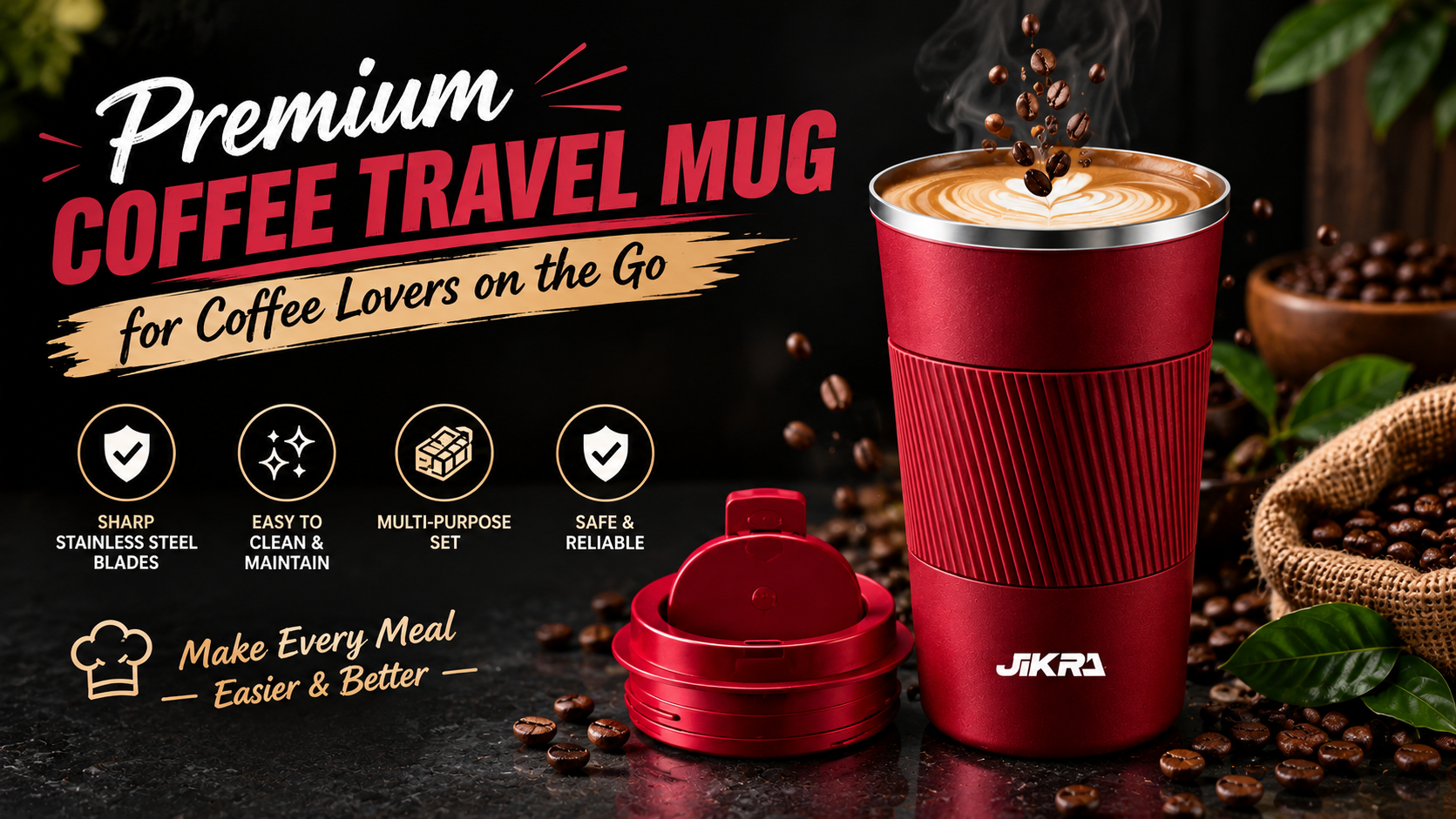Premium Coffee Travel Mug for Coffee Lovers on the Go