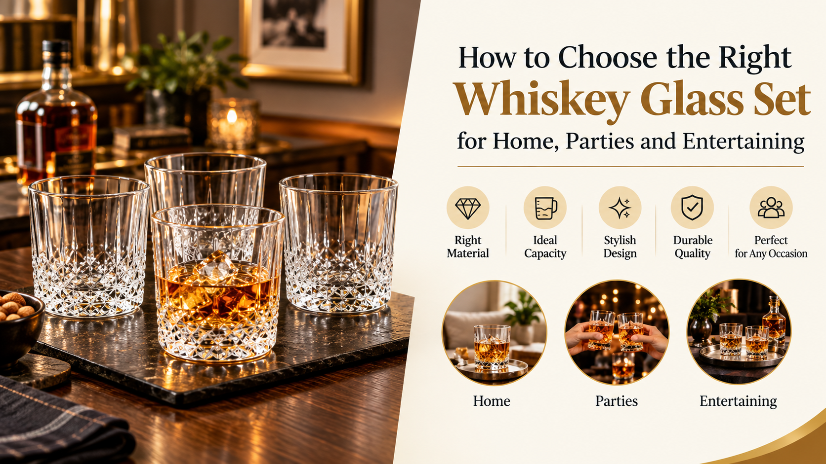 How to Choose the Right Whiskey Glass Set for Home, Parties and Entertaining