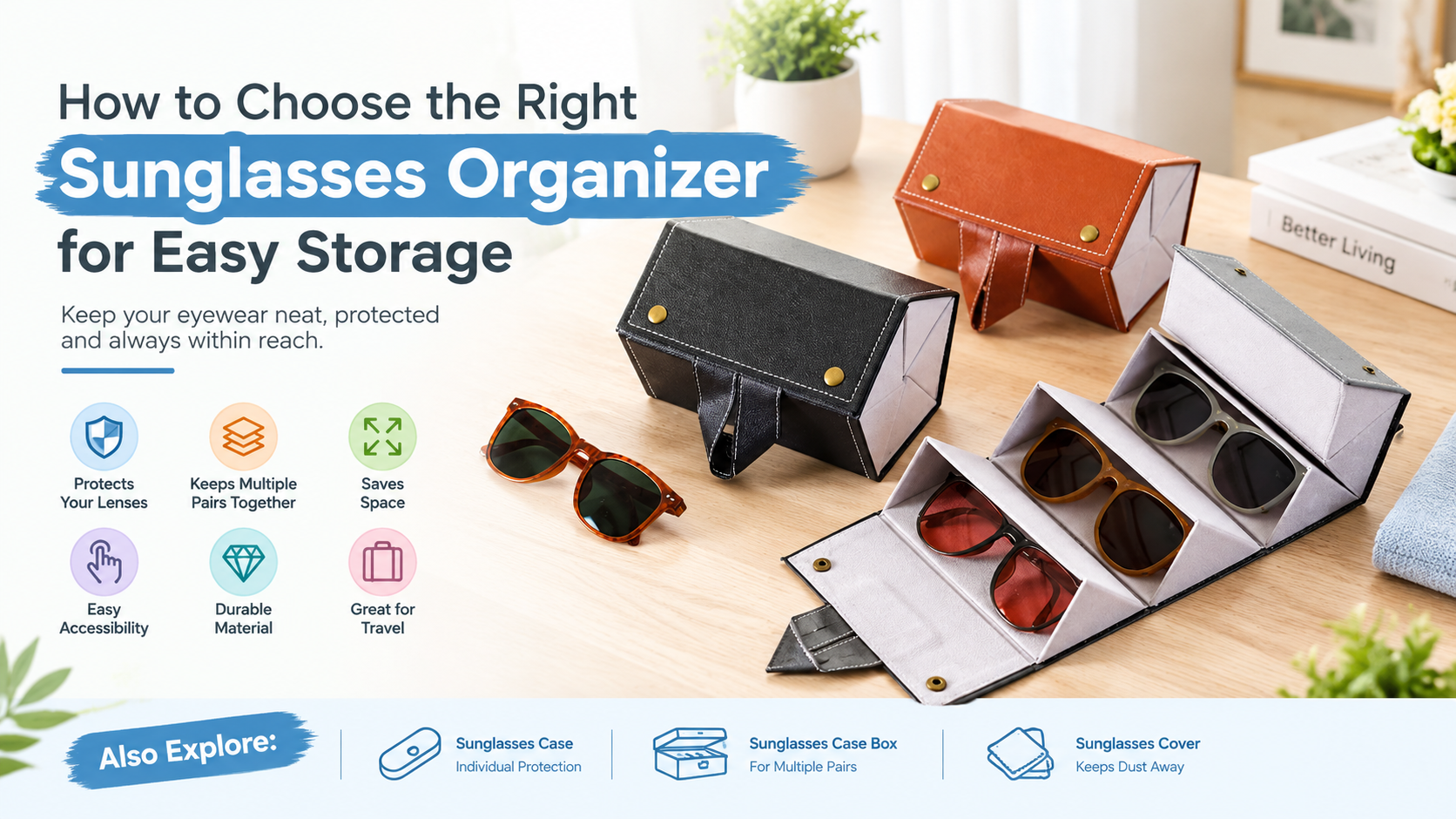 How to Choose the Right Sunglasses Organizer for Easy Storage