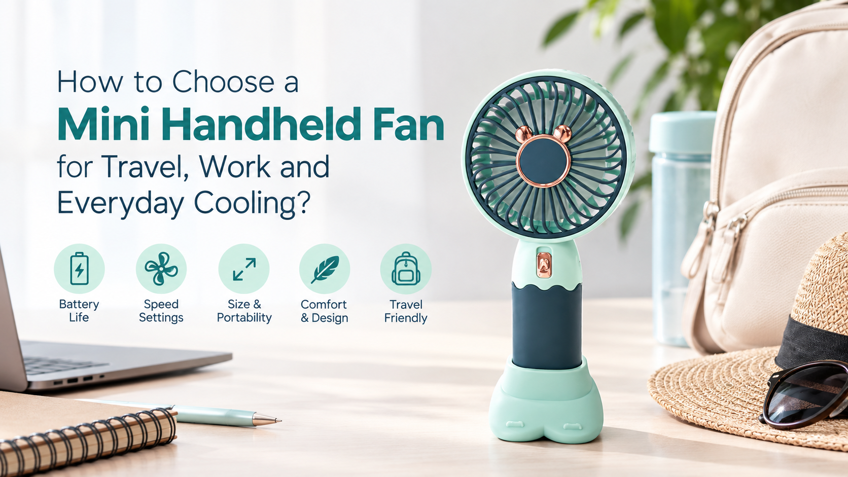 How to Choose a Mini Handheld Fan for Travel, Work and Everyday Cooling?