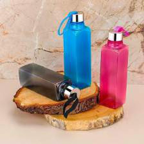 1000 ML Square Bottle with Steel Cap [Plastic]