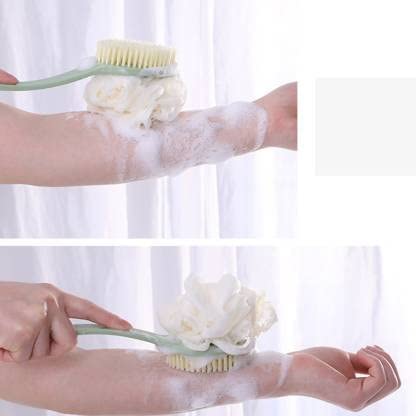 2in1 Long Handle Bath Loofah Brush