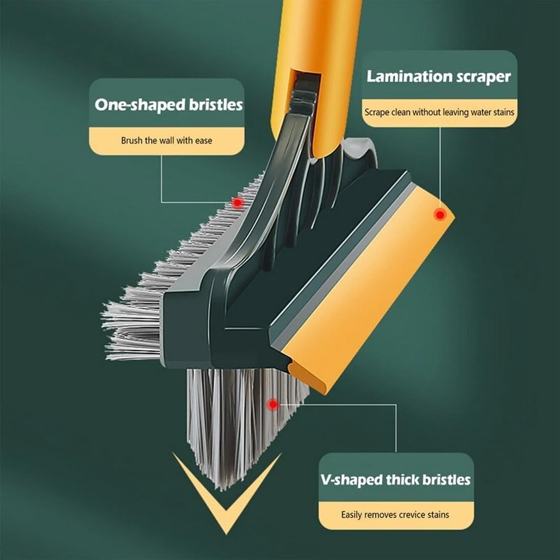 3in1 Bathroom Cleaning Brush Wiper