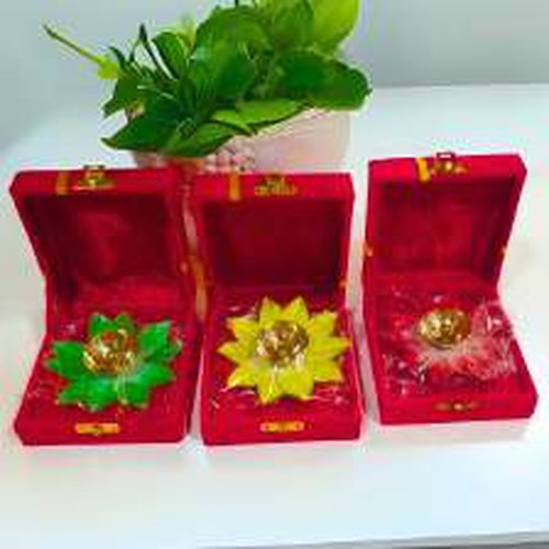 4 Inch Lotus Diya with Velvet Box