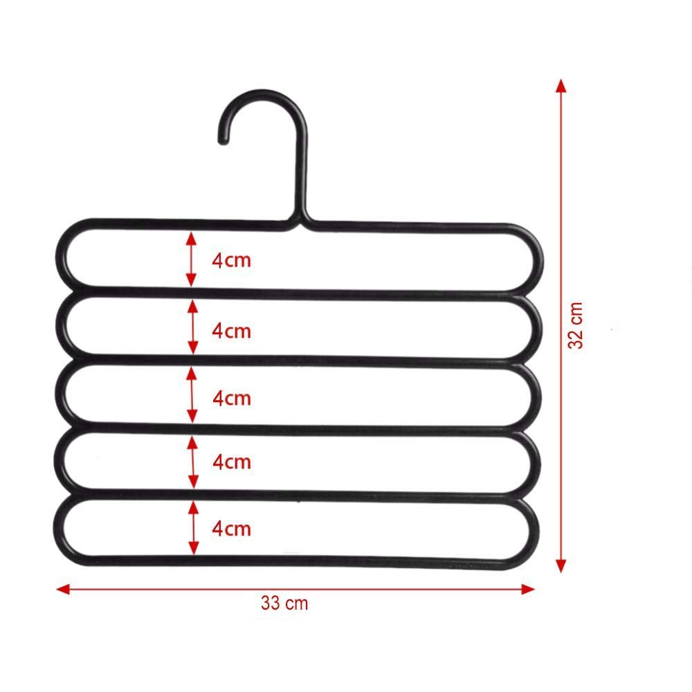 5 Row Plastic Clothes Wardrobe Organizer