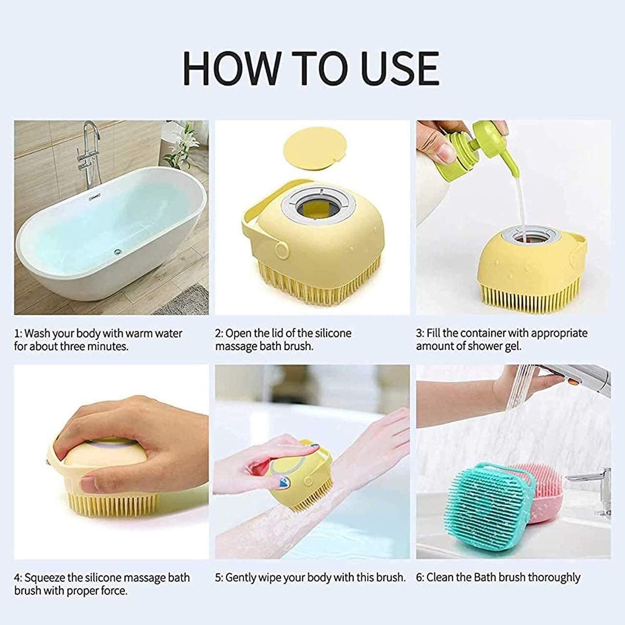 Body Scrubber Shampoo Dispenser