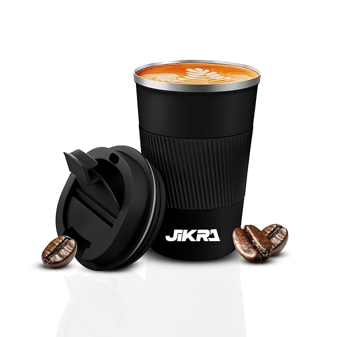 Insulated Coffee Travel Mug 380ml - Stainless Steel Vacuum Tumbler with Spill Proof Lid, Double Wall, Hot & Cold