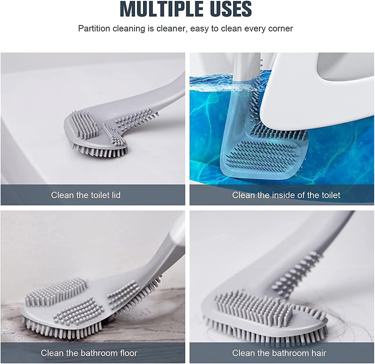 Deep Clean Silicone Toilet Brush