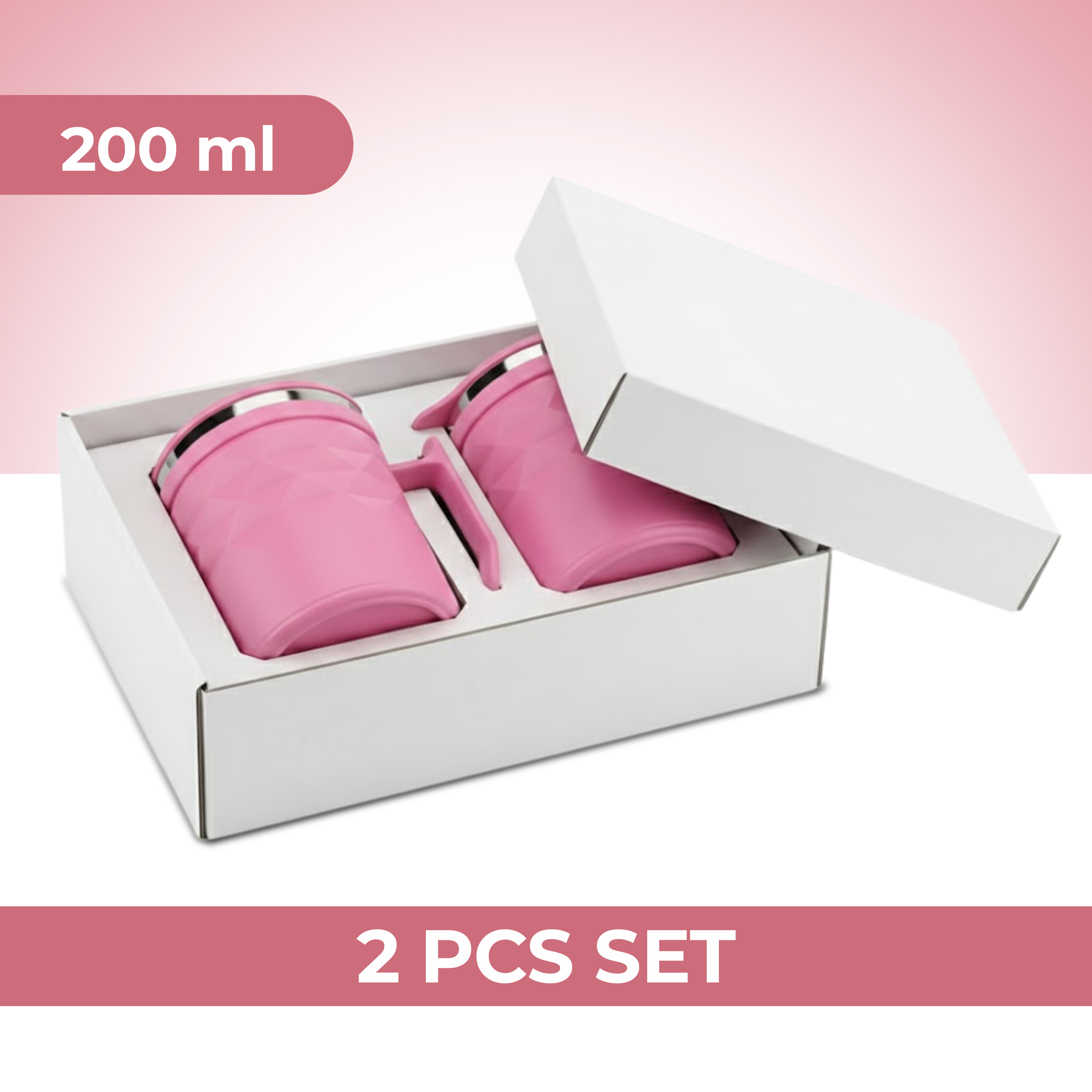 Diamond Coffee Mug Pink Gift Box 200ml