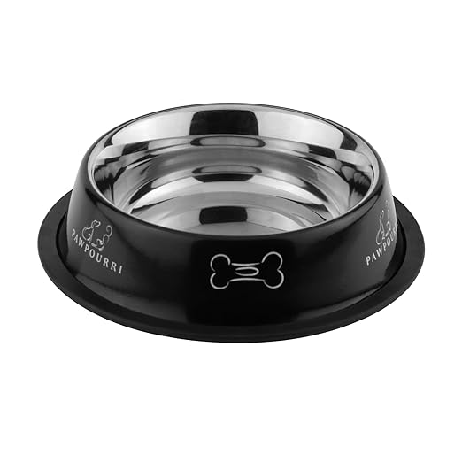 Anti-Skid Stainless Steel Water & Food Feeding Bowl For Pets (700 ML, Brown)