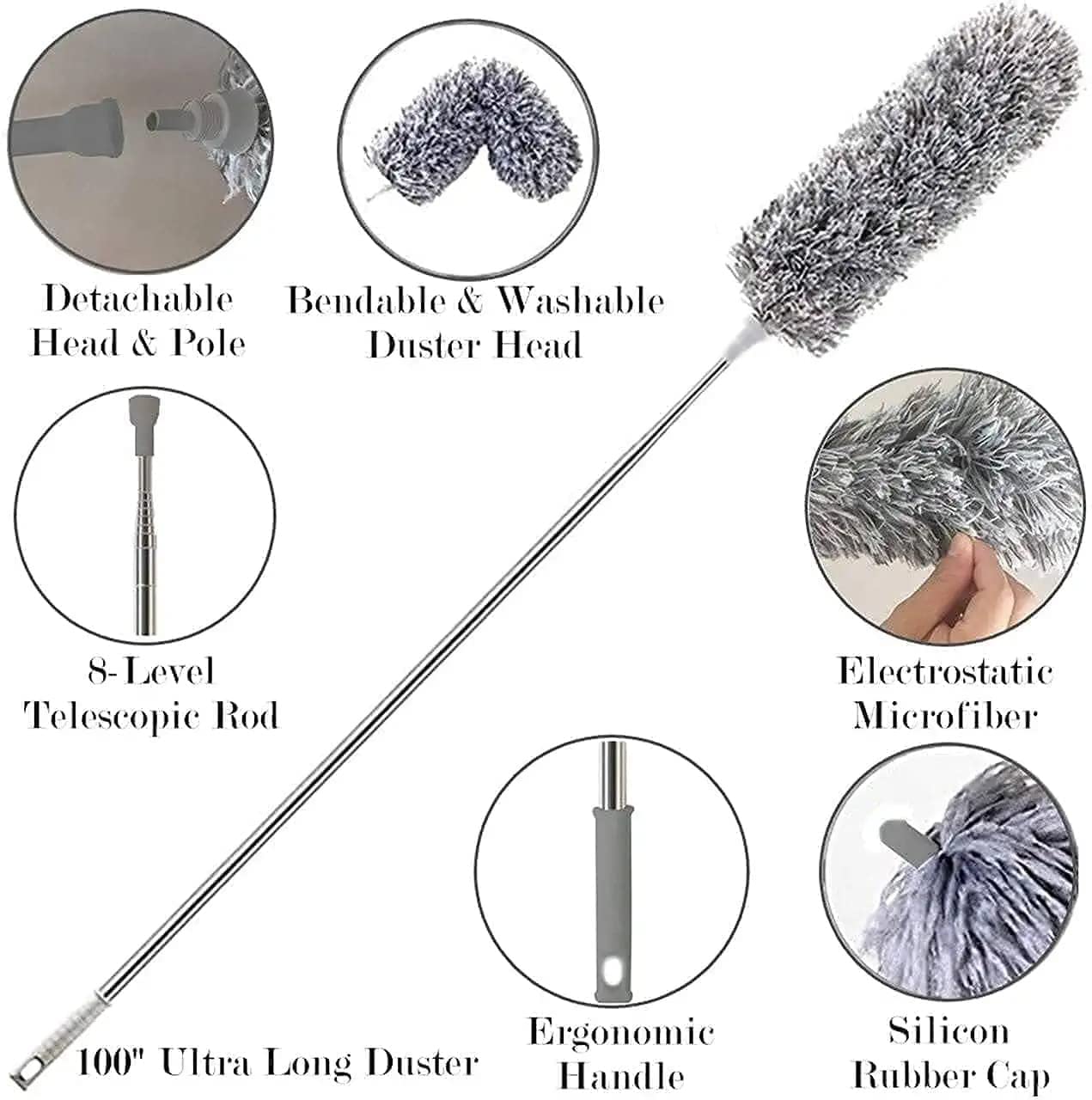 Flexible Telescopic Microfiber Duster