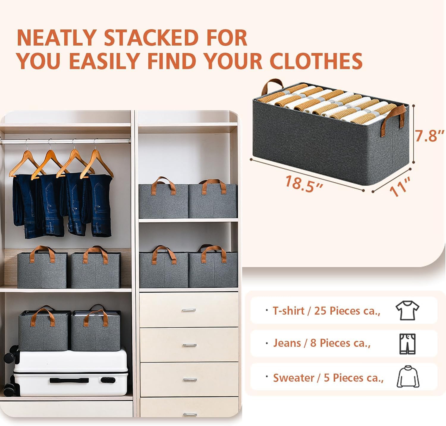 Foldable Clothes Wardrobe Organizer