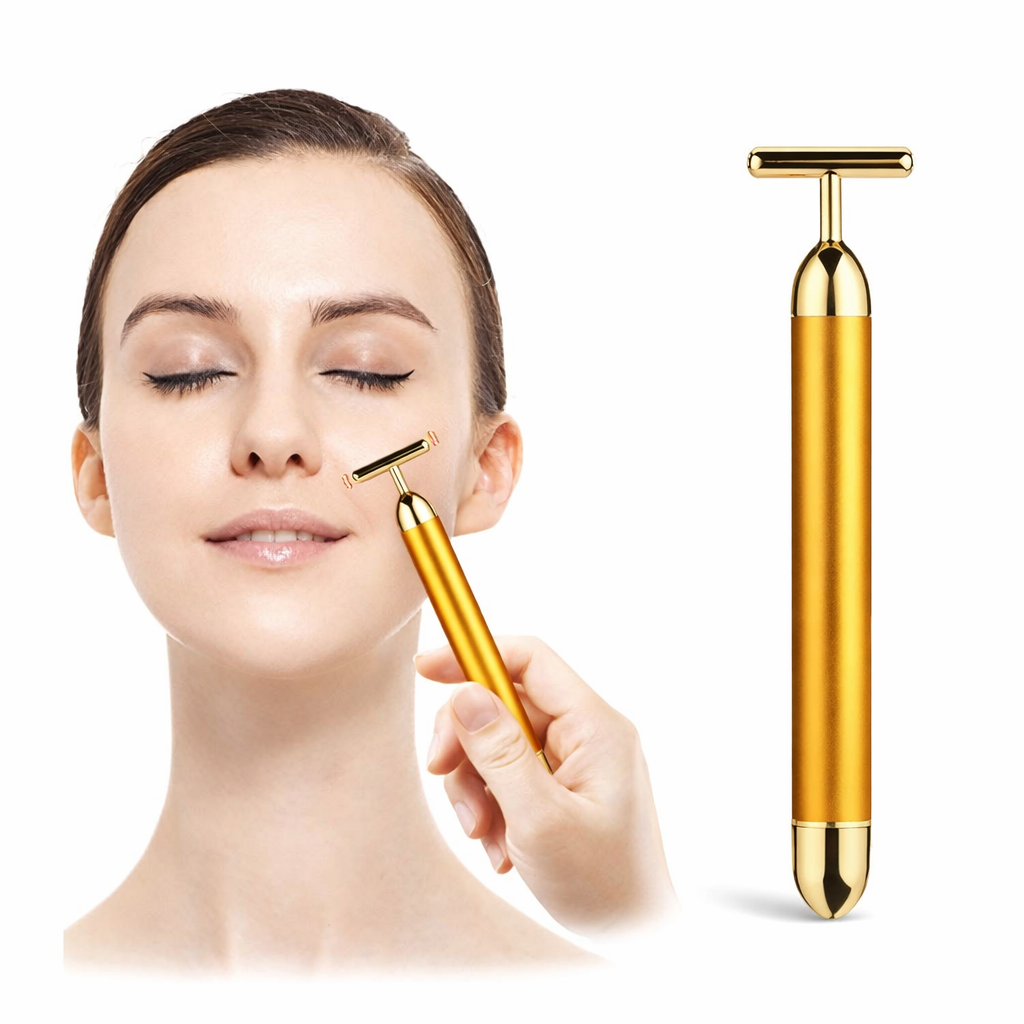 Gold Vibration Face Massage Tool