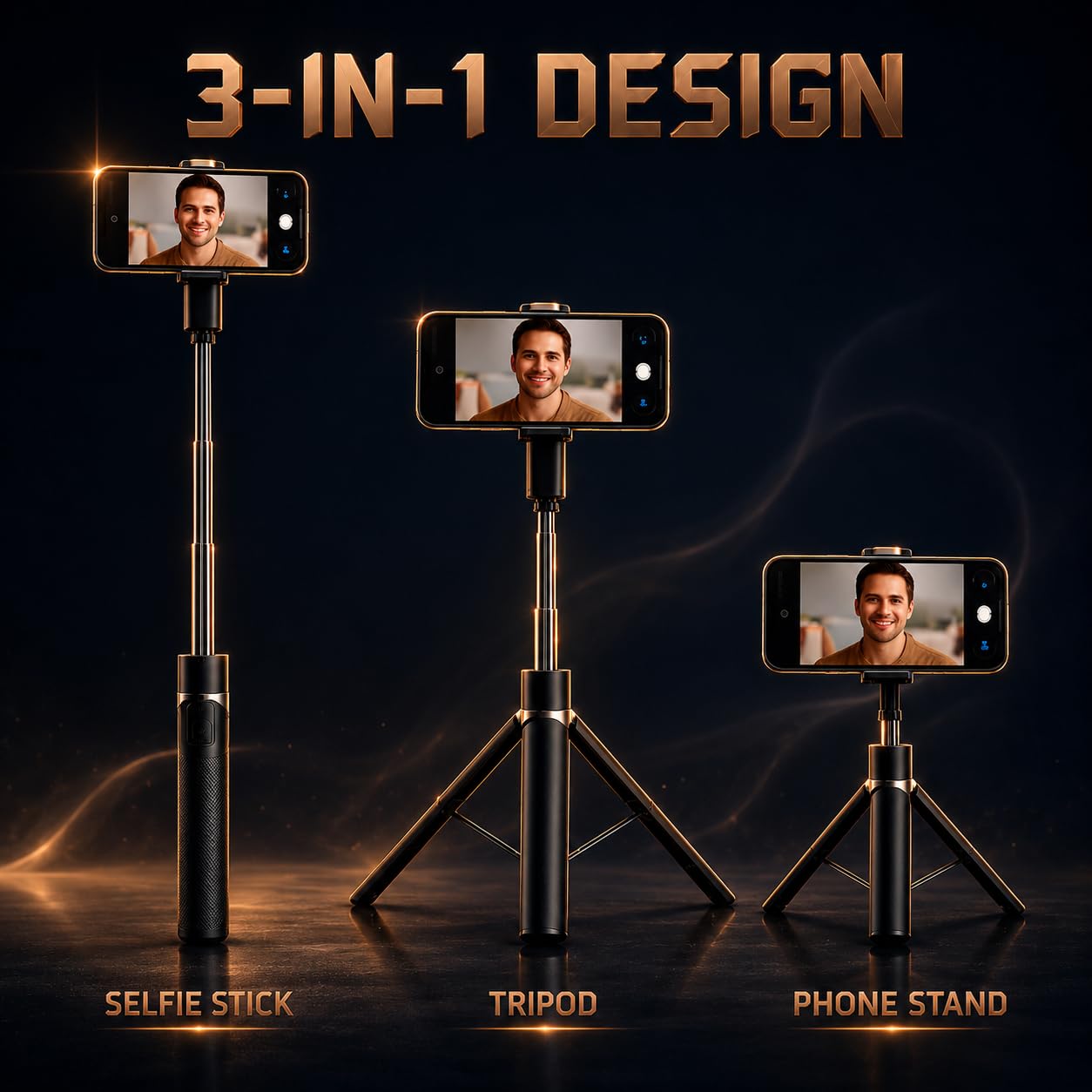 JIKRA Selfie Stick Tripod 67 Inch with Bluetooth Remote