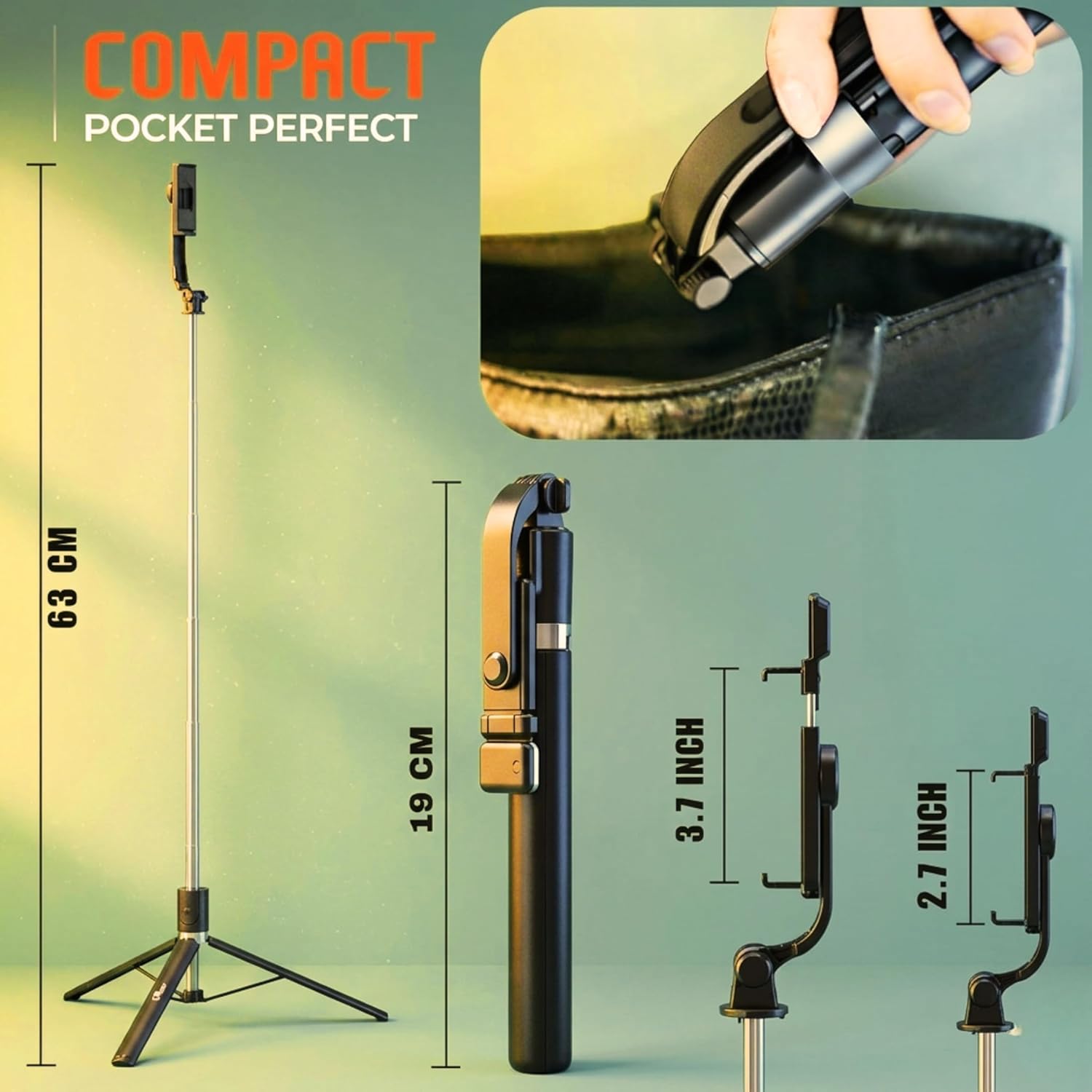 JIKRA SR-1S Selfie Stick Tripod