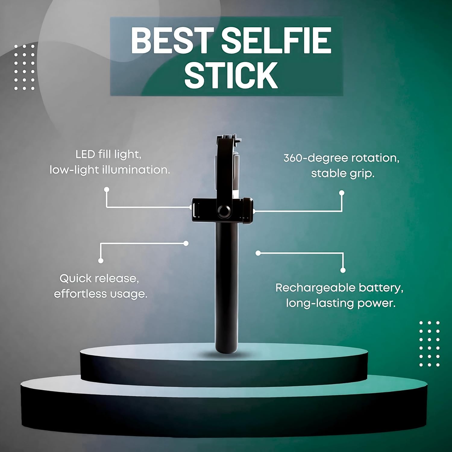 JIKRA SR-1S Selfie Stick Tripod