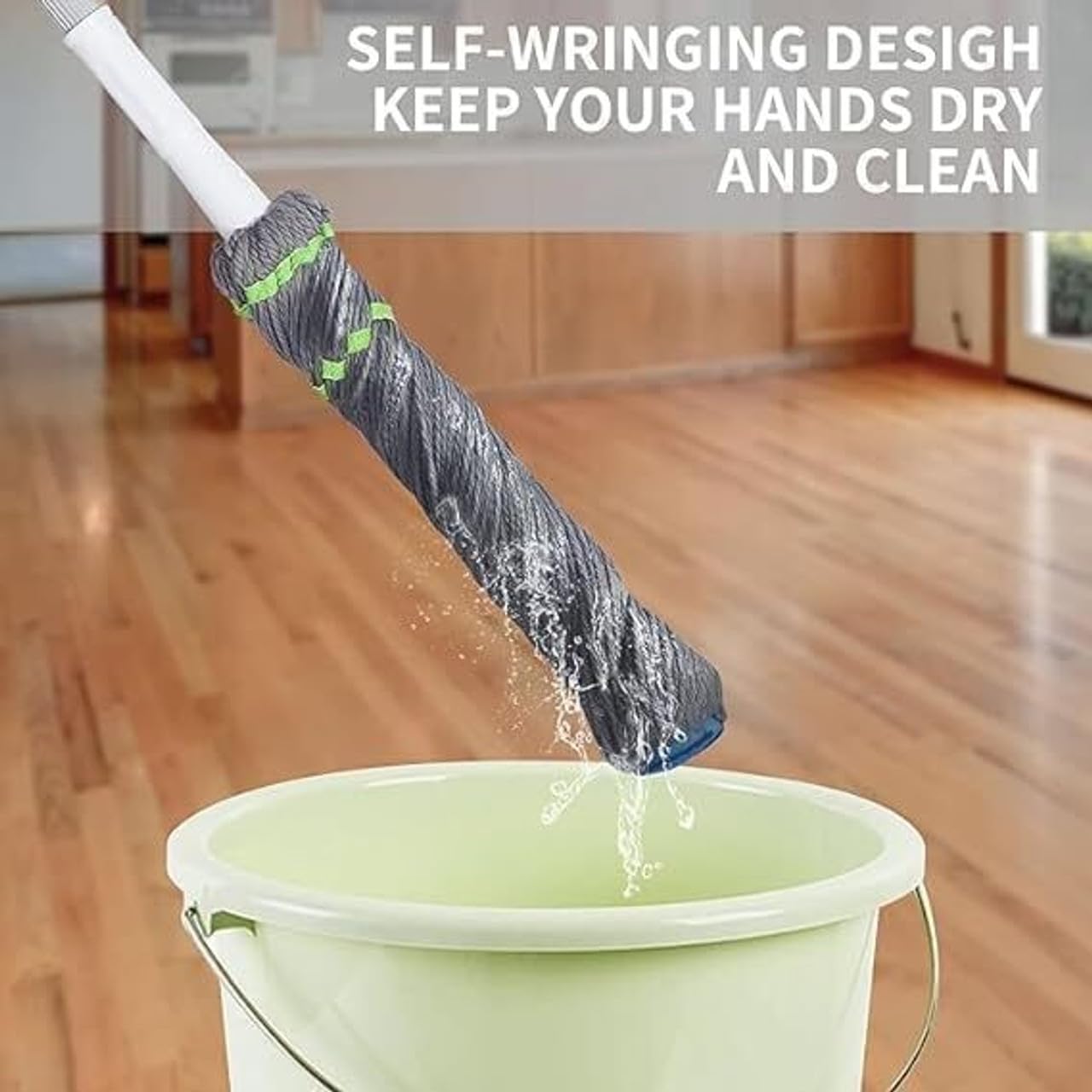 Microfiber Twist Mop Long Handle