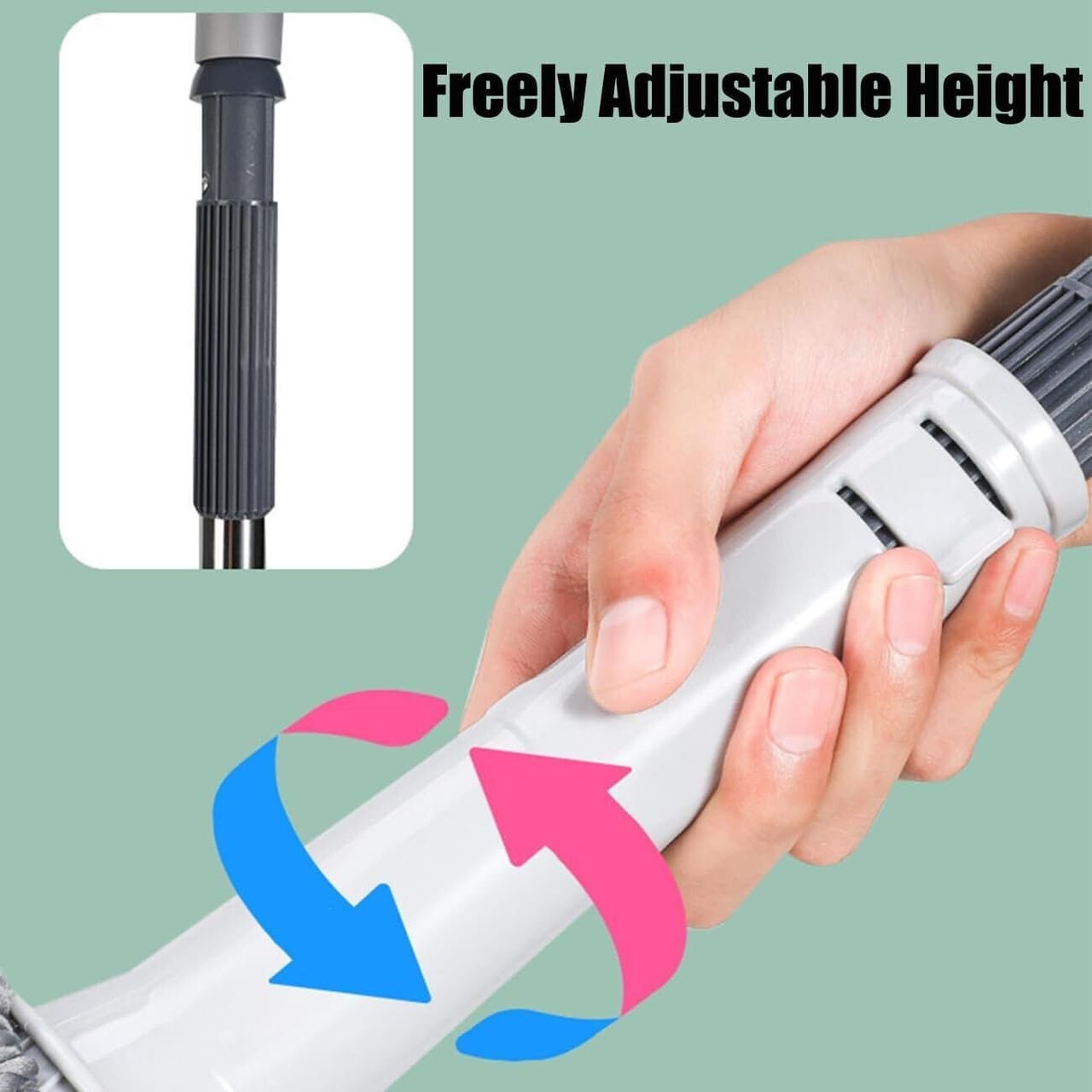 Microfiber Twist Mop Long Handle