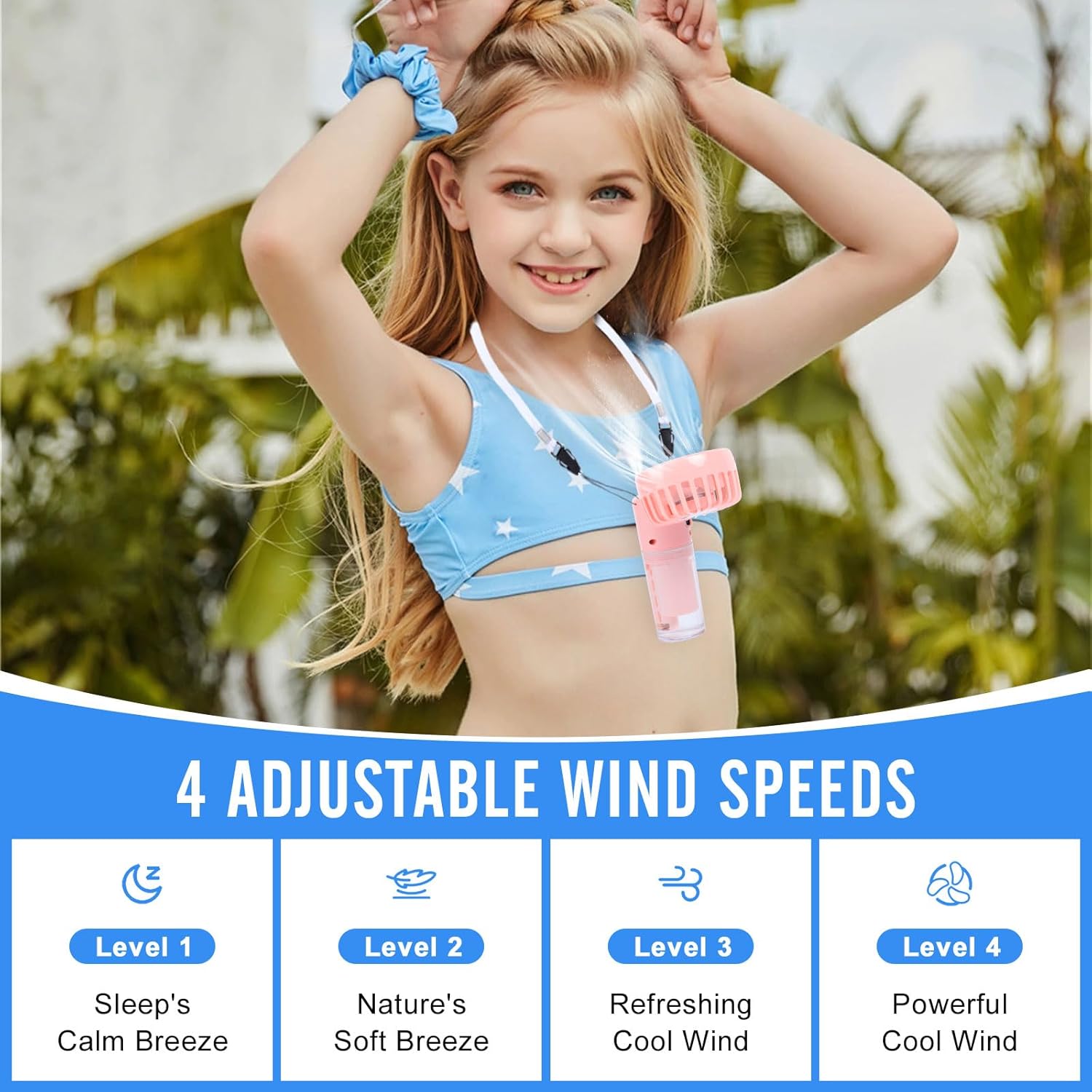 Portable Mist Humidifier Neck Fan