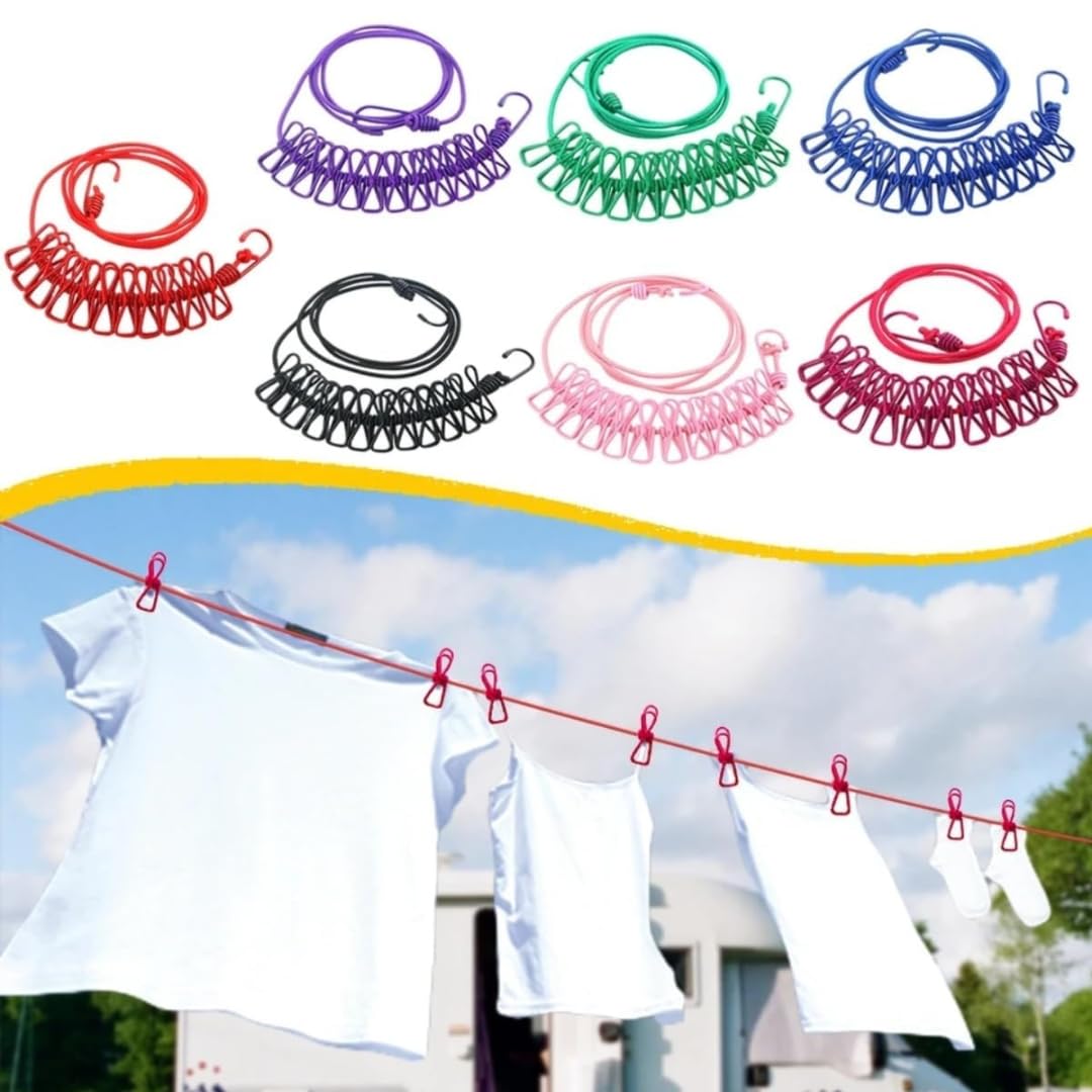 3M Windproof Portable Clothesline Rope (Pack of 2)