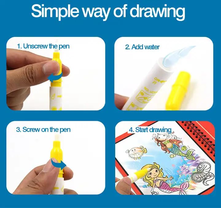 Reusable Magic Water Coloring Book
