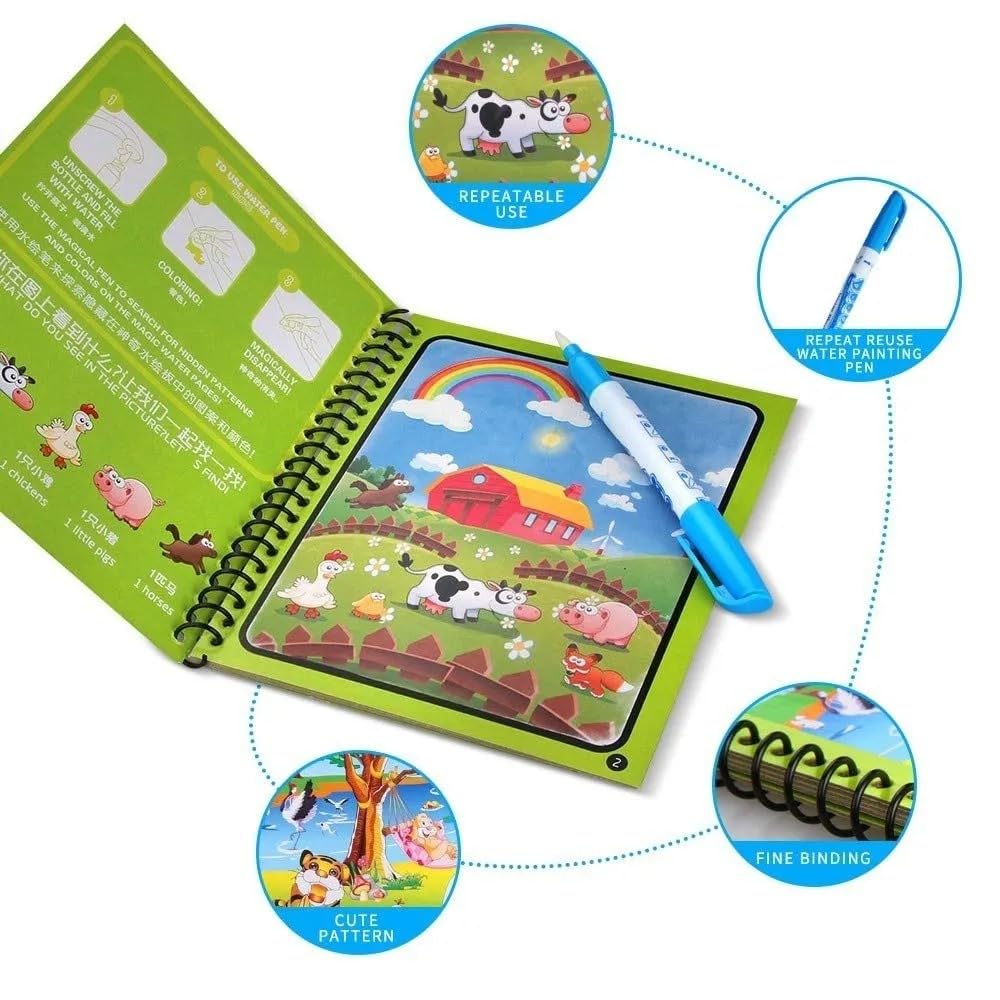 Reusable Magic Water Coloring Book