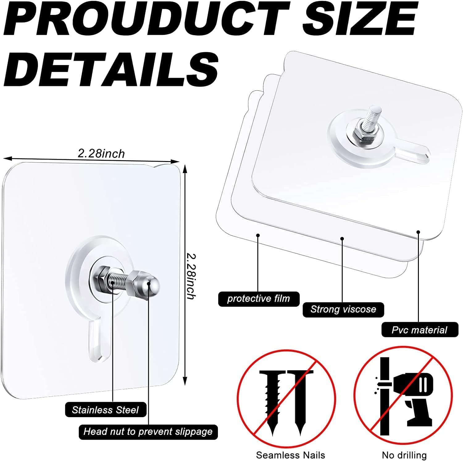 Strong Plastic Wall Hanging Hooks