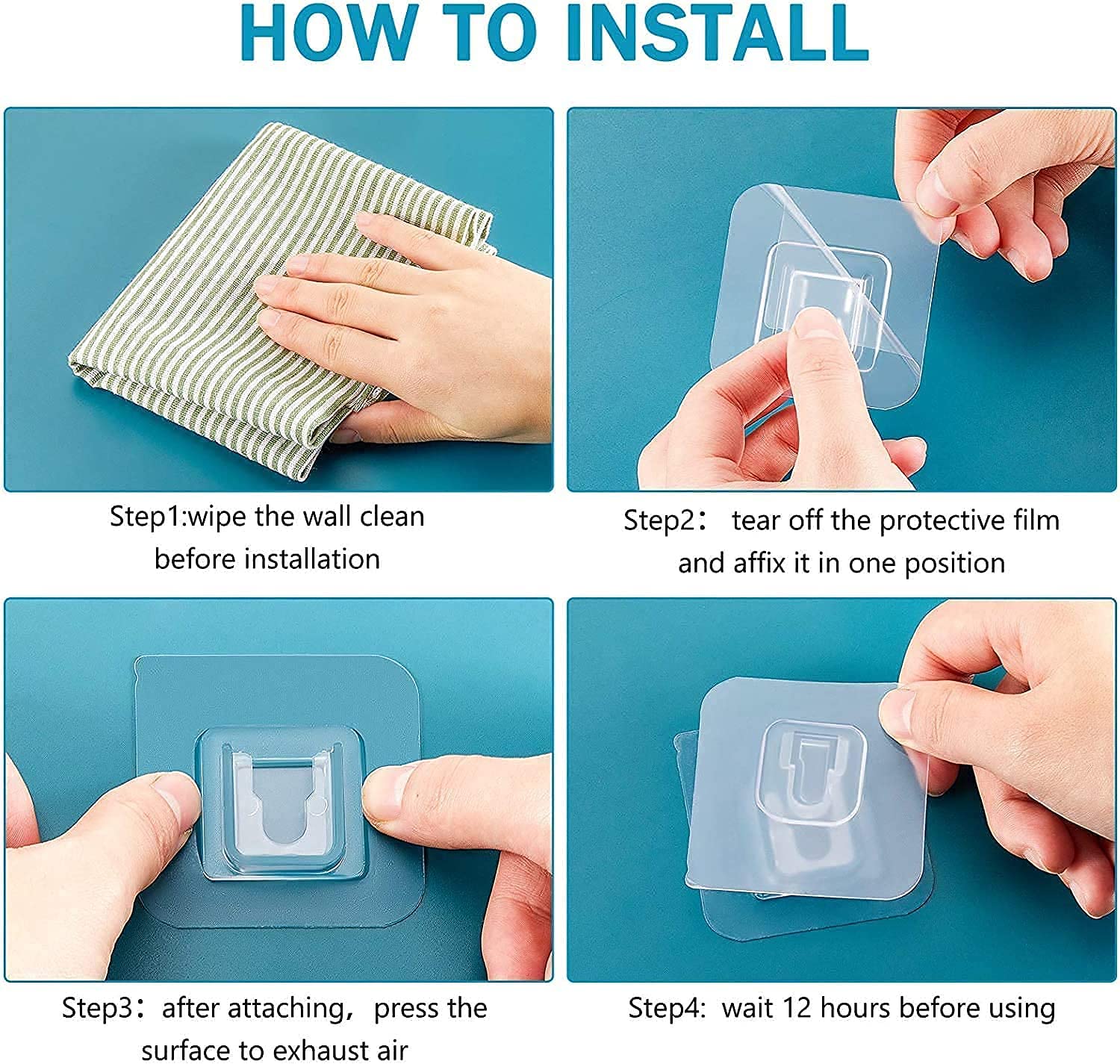 Transparent Self Adhesive Wall Hooks