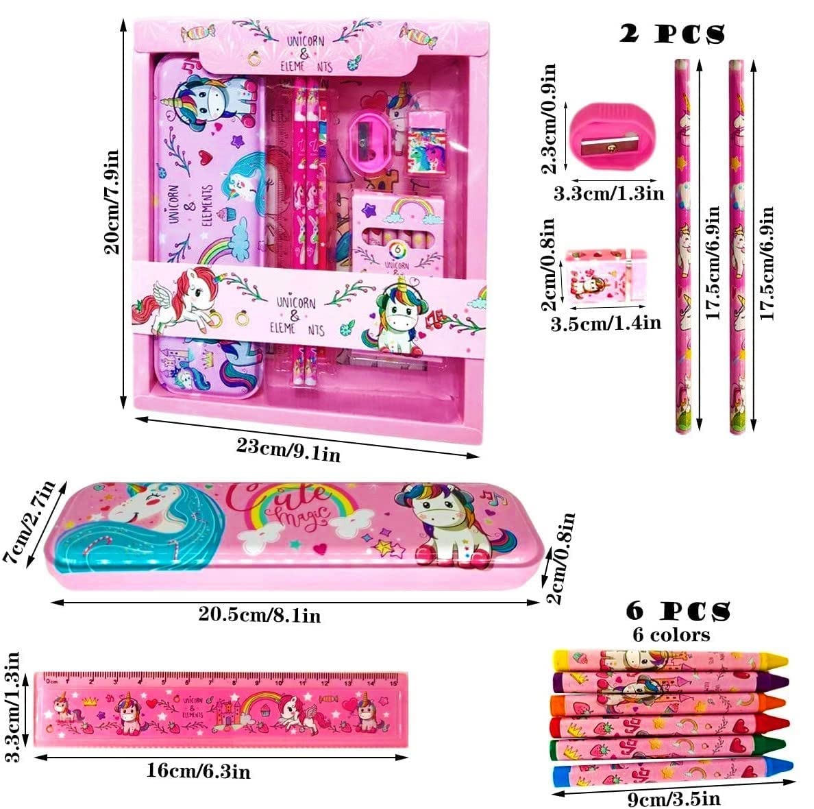 Unicorn Themed Stationery Set