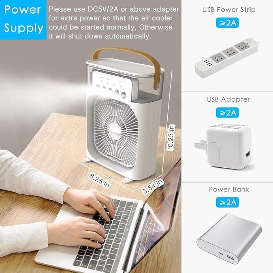 USB Mini AC Cooler With Mist