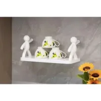 JIKRA Bathroom Shelf – 12 Inch Plastic Wall Shelf for Toiletries
