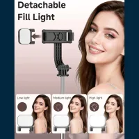 JIKRA SR-1S Selfie Stick Tripod with Bluetooth Remote and Fill Light
