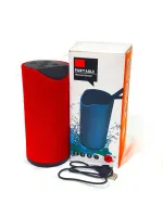 JIKRA Portable Bluetooth Speaker – Red, with FM Radio & TF Card Slot