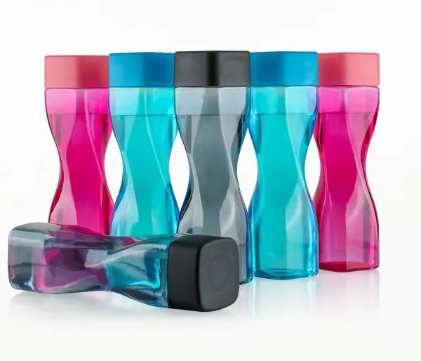JIKRA Water Bottle 1 Litre – Twist Bottle Set, Pack of 6, Multicolour, Leak-Proof
