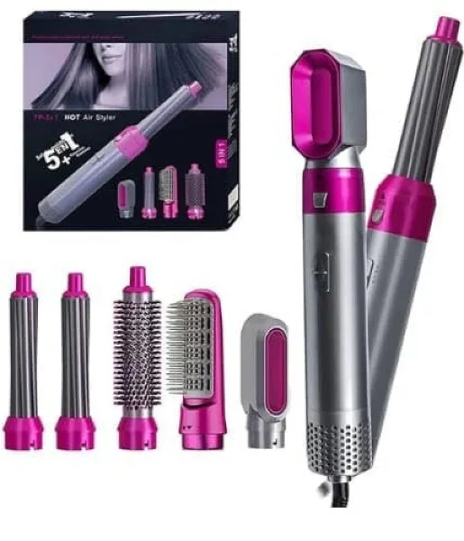 JIKRA Blow Dryer Brush – 5 in 1 Hot Air Brush, Hair Dryer & Volumizer with Detachable Heads