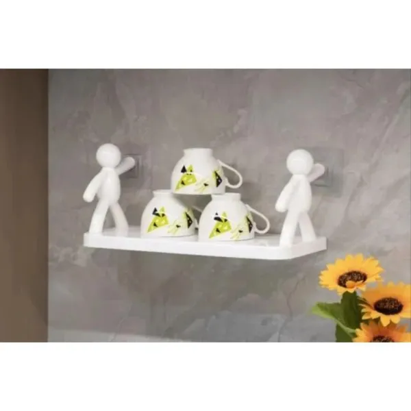 JIKRA Bathroom Shelf – 12 Inch Plastic Wall Shelf for Toiletries