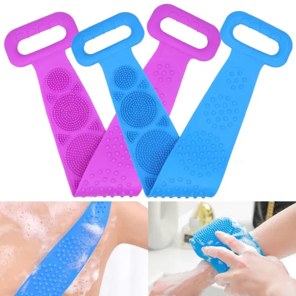 JIKRA Silicone Body Scrubber – Double Sided Bath & Shower Scrubber
