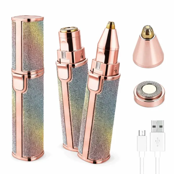 JIKRA Razor for Women – 2 in 1 Electric Razor & Trimmer for Legs, Arms & Upper Lip, USB Rechargeable
