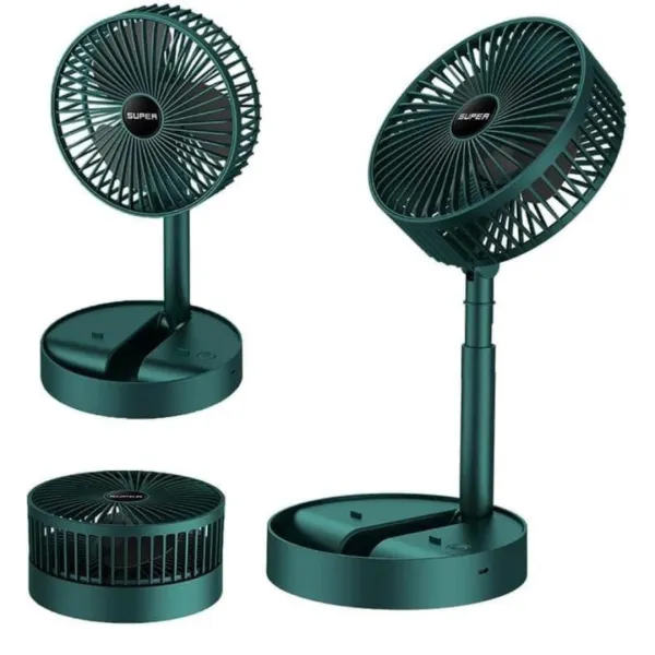 JIKRA Portable Fan – Foldable Rechargeable Fan for Handheld, Tabletop & Neck Use, 3 Speeds