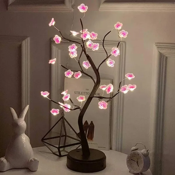 JIKRA LED Tree Lamp – Tabletop Desk Tree Light with Artificial Twig Design