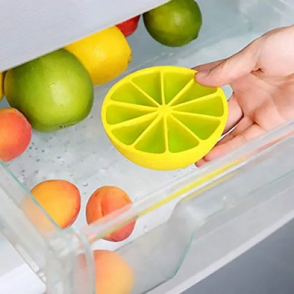 JIKRA Ice Tray – Citrus Shape Silicone Ice Cube Tray, 8 Sections, Yellow