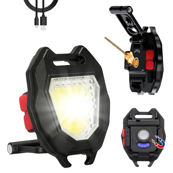 JIKRA Keychain Torch – COB Rechargeable Mini Flashlight, 800 Lumens, 3 Light Modes