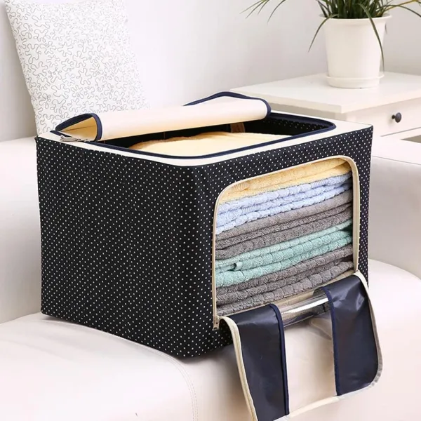 JIKRA Storage Box – Large Capacity Foldable Organizer with Steel Frame