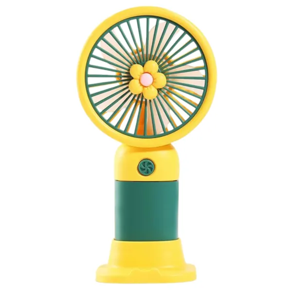 JIKRA Mini Fan – USB Rechargeable Handheld Fan with Detachable Stand, 3 Speeds