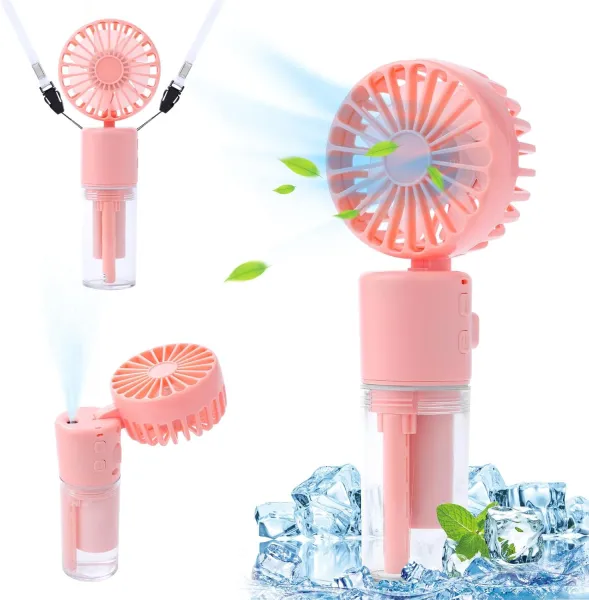 JIKRA Mist Fan – 3 in 1 Portable Neck Fan with Humidifier Spray, Rechargeable