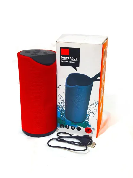 JIKRA Portable Bluetooth Speaker – Red, with FM Radio & TF Card Slot