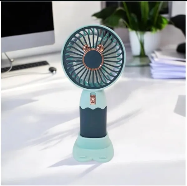 JIKRA Mini Handheld Fan – Rechargeable Portable Fan, Up to 2 Hours Running, Aqua