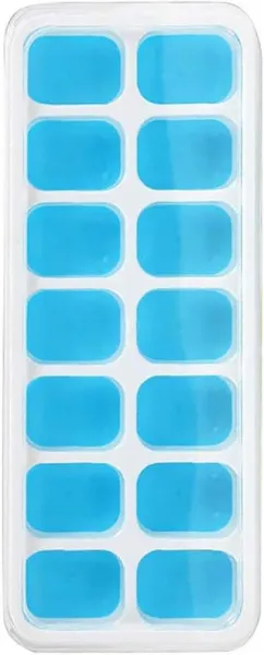 JIKRA Ice Cube Tray – Stackable Silicone Square Ice Tray with Removable Lid